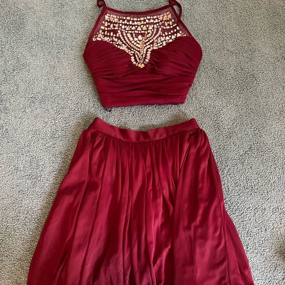 Macys two piece semi formal dress